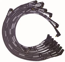 Spark Plug Wires, Ultra, Ford, Non-HEI, 135 Degree Plug Boots, Sleeved, Black, Set