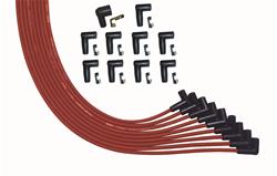 Spark Plug Wires, Ultra, Universal, V8, 90 Degree Plug Boots, HEI, Red, Set