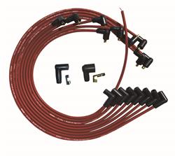 Spark Plug WIres, Ultra, Chevy SB, Under Header, 90 Degree Plug Boots, Non-HEI, Red, Set