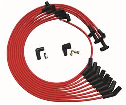 Spark Plug WIres, Ultra, Chevy SB, Under Header, 135 Degree Plug Boots, HEI, Red, Set
