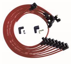 Spark Plug Wires, Ultra, BBC, Under Headers, Non-HEI, 90 Degree Plug Boots, Red, Set