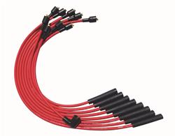 Spark Plug WIres, Ultra, SBM, Straight Plug Boots, HEI, Red, Set