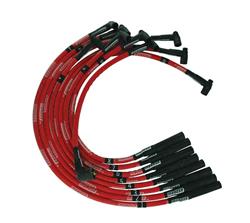 Spark Plug Wires, Ultra, SBM, Over Valve Covers, Straight Boots, HEI, Red, Set