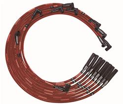 Spark Plug Wires, Ultra, BBM, Sleeved, Straight Boots, HEI, Red, Set