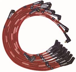 Spark Plug Wires, Ultra, Ford, Non-HEI, 135 Degree Plug Boots, Sleeved, Red, Set