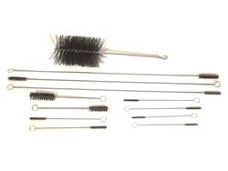 Engine Brushes, Nylon Bristles, Twisted Steel Handles, 9 Assorted Sizes, Set of 12