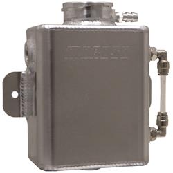 Coolant Expansion Tank, Fabricated Aluminum, Natural, 1 1/4 Quart, With Sight Tube, Each