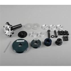 Oil and Vacuum Pump Drive, Racing, Aluminum, V-Belt Pulley, Chevy, Small Block, Long Water Pump, Kit