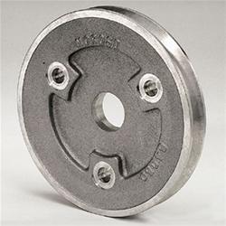 Crankshaft Pulley, V-Belt, 1-Groove, 5.25 in., Aluminum, Natural, Chevy, Small Block, Short Pump, Each