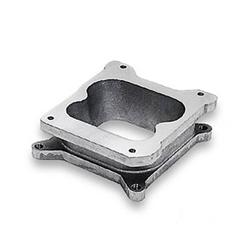 Carburetor Adapter, Aluminum, Natural, Open Center, 4-Barrel Quadrajet Adapter, 2.00 in. Thick, Kit