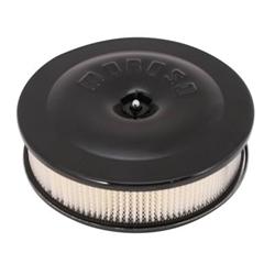 Air Filter Assembly, 8.50 in. Dia., Round, Steel, Black, 2.375 in. Filter, Raised Base, 5 1/8 in. Inlet, Each