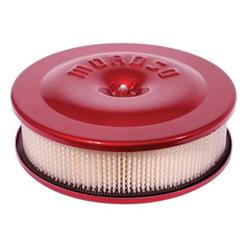 Air Filter Assembly, 8.50 in. Dia., Round, Steel, Red, 2.375 in. Filter, Raised Base, 5 1/8 in. Inlet, Each