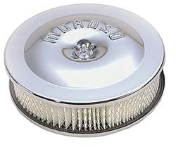 Air Filter Assembly, 8 1/2 in. Diameter, Round, Steel, Chrome, Moroso Logo, 2 3/8 in. Filter Height, Each