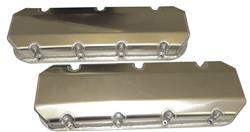 Valve Covers, 3 in. Tall, Fabricated Aluminum, Natural, Chevy, Big Block, Pair