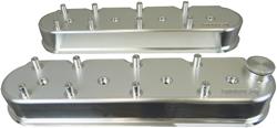 Valve Covers, 2.50 in. Tall, Centerbolt, Billet Aluminum, Natural, Moroso Logo, Chevy, Small Block LS, Pair