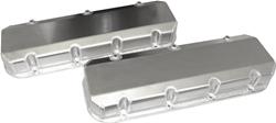 Valve Covers, Tall, Perimeter Bolt, Fabricated Aluminum, Natural, Chevy, Big Block, Pair