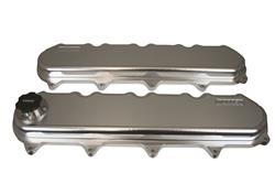 Valve Covers, Billet Aluminum, Natural, Oil Fill Cap, Black Anodized, Chevy, LT, Pair