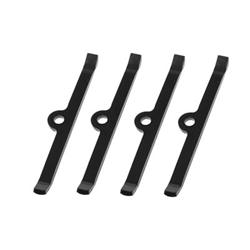 Valve Cover Hold-Down Tabs, Steel, Black Powdercoated, Chevy, Small Block V8/V6, Set of 4