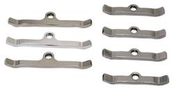 Valve Cover Hold-Down Tabs, Steel, Chrome Plated, Chevy, Big Block V8, Set of 7