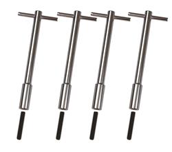 Valve Cover Wing Nuts, Extra Long, 1/4 in.-20, 1 3/8 in. Long Studs, Chrome, Set of 4