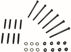 Valve Cover Hardware, BBC TUBES INTAKE SIDE 2.625 TALL (8) Bullet Nose Studs and (8) 12 Point Washer Face Nuts, For Moroso 68455