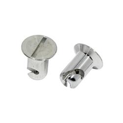 Quick Fasteners, Fastener Head, Aluminum, Cadmium Plated, Flush Slotted, 0.500 in., Set of 10