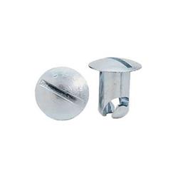 Quick Fasteners, Fastener Head, Steel, Cadmium Plated, Oval Slotted, 0.500 in., Set of 10