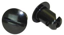 Quick Fasteners, Fastener Head, Oval Slotted, Black Zinc, 0.500 in. Shank Length, Set of 10