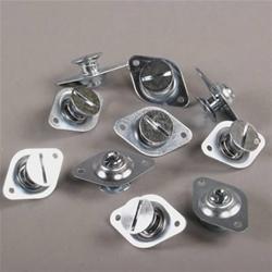Quick Fasteners, Complete Fastener, Steel, Cadmium Plated, Self-Ejecting, Flush Slotted, 0.550 in., Set of 10