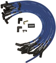 Spark Plug Wires, Blue Max, Spiral Core, 8mm, Blue, 135 Degree Boots, Ford, Mercury, Edsel, 289/292/302, Set