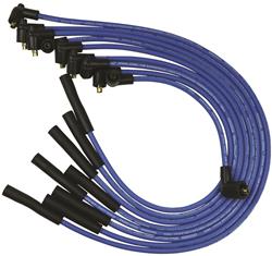 Spark Plug Wires, Blue Max, Spiral Core, 8mm, Blue, Straight Boots, AMC/GM, V8, Set