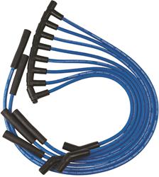 Spark Plug Wires, Blue Max, Spiral Core, 8mm, Blue, Stock Boots, Buick, Oldsmobile, Pontiac, V8, Set