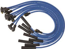 Spark Plug Wires, Blue Max, Spiral Core, 8mm, Blue, Straight Boots, Ford, Mercury, V8, Set