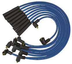 Spark Plug Wires, Blue Max, Spiral Core, 8mm, Blue, Straight Boots, Chrysler, Dodge, Plymouth, 273-360, Set