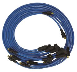 Spark Plug Wires, Blue Max, Spiral Core, 8mm, Blue, 90 Degree Boots, Chrysler, Dodge, Plymouth, 400, 440, Set