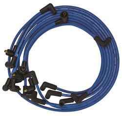 Spark Plug Wires, Blue Max, Spiral Core, 8mm, Blue, 90 Degree Boots, Chrysler, Dodge, Plymouth, 361-440, Set