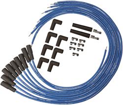 Spark Plug Wires, Blue Max, Spiral Core, 8mm, Blue, 90 Degree Boots, Universal, L8/V8, Set