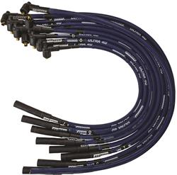 Spark Plug Wires, Ultra 40, Spiral Core, 8.65mm, Blue, Straight Boots, Chevy, Big Block, V8, Set