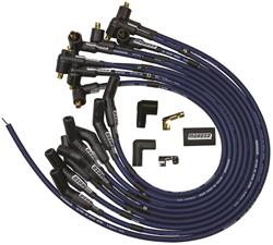 Spark Plug Wires, Ultra 40, Spiral Core, 8.65mm, Blue, 45 Degree Boots, Ford, 289/302, Set