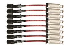 Spark Plug Wires, Ultra 40, Spiral Core, 8.65mm, Red, 180 Degree Boots, Chevy, Pontiac, 5.7L, 6.2L, Set