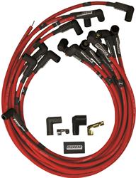 Spark Plug Wires, Ultra 40, Assembled, Spiral Core, 8.65mm, Red, Socket, 90 degree, Chevy, Big Block, Set