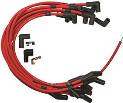 Ultra 40 Race Wire; Unsleeved, Ford 289-302; HEI Style Cap, Red, Set