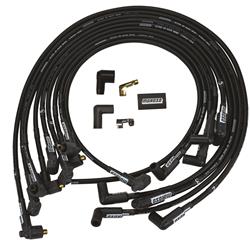 Spark Plug Wires, Ultra 40 Unsleeved Custom-Fit, Assembled, Spiral Core, 8.65mm, Black, Chevy, Small Block, Set