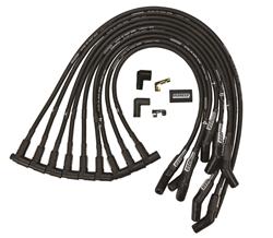 Spark Plug Wires, Ultra 40, Spiral Core, 8.65mm, Black, Chevy, Small Block, Wires over Valve Cover, Set