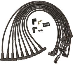 Spark Plug Wires, Ultra 40, Spiral Core, 8.65mm, Black, Chevy, Big Block, Wires over Valve Cover, Set