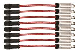 Spark Plug Wires, Ultra 40, Assembled, Spiral Core, 8.50mm, Red, With Heat Shield, Chevy, LS, Set