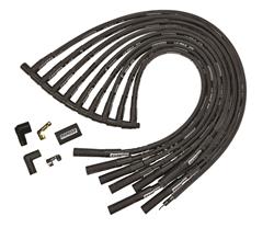 Spark Plug Wires, Assembled, Spiral Core, 8.65mm, Black, Straight Plug Boots, Chevy, GMC, Big Block, Set