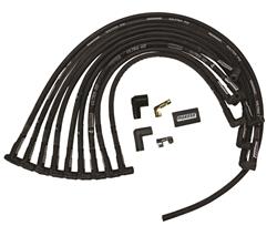 Spark Plug Wires, Ultra 40, Spiral Core, 8.65mm, Black, Chevy, Small Block, Jesel Front Drive Distributor, Set