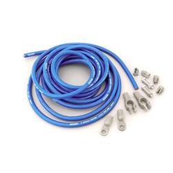 Battery Cable, PVC, Blue, 2-Gauge, 20 ft. Long, Four Terminals Included, Kit