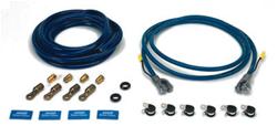 Battery Cables, PVC, Blue, 2-Gauge, 8 ft. Long, Clamps, Grommets, Shrink Sleeving, Kit
